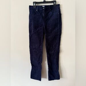GAP Women's Deep Blue Vintage Slim Corduroy Pants